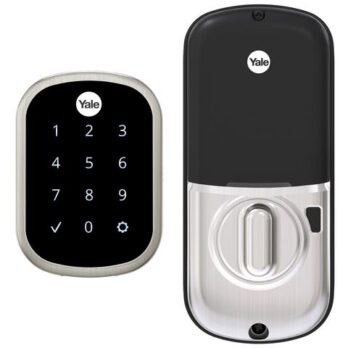 Yale assure smart lock in satin nickel to help protect your home sold by Safelink Security Systems OKC & Edmond.